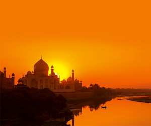 Taj Mahal at sunset