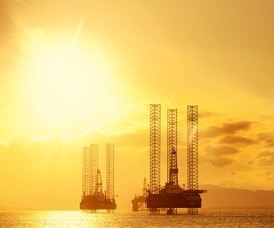 An oil platform near Firth, Scotland