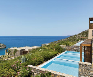 Infinity Pool at Daios Cove Luxury Resort in Crete, Greece