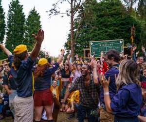 Camp Wildfire's victory ceremony. Photo by Mike Brindley
