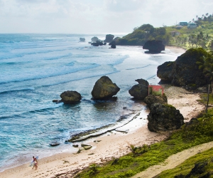 A view of Barbados' stunning beaches