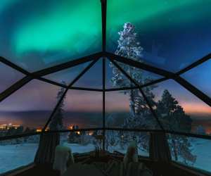 Inside the Glass Igloos at Arctic SnowHotel in Swedish Lapland