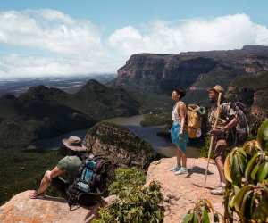 Hikers at the Blyde River Canyon in South Africa