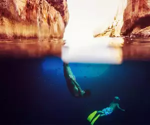 Family diving in Croatia