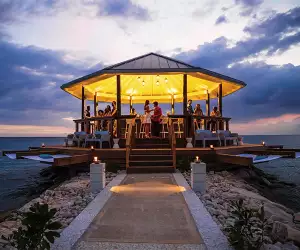 Overwater bar at Sandals