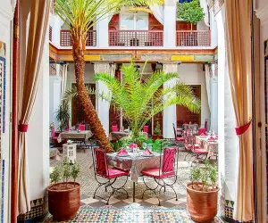 Riad interior, the Medina, Marrakech, Morocco