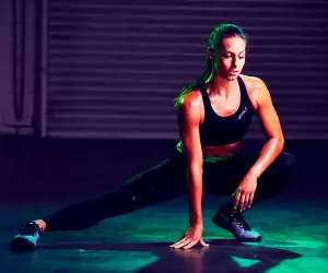 Stretching in 2XU compression gear