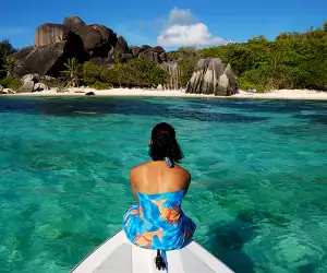 Sailing in the Seychelles islands