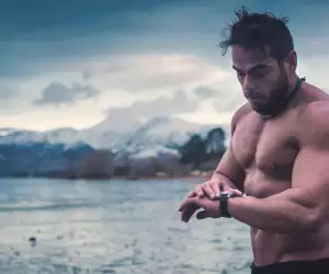Ross Edgley after swimming
