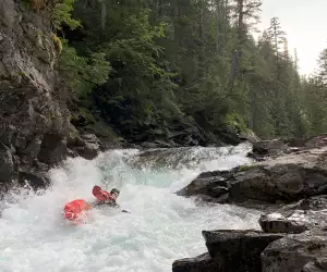 Will Lyons kayaking in White Salmon, Washington