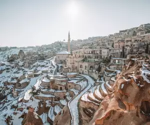 Argos in Cappadocia in winter