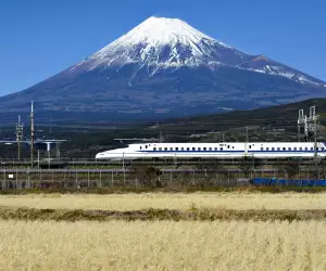 High speed bullet train in Japan
