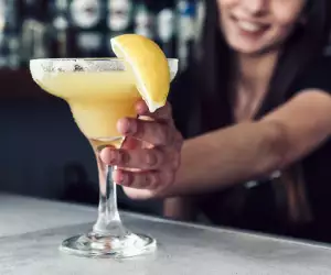 Smiling female bartender