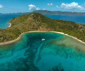 A sheltered cove in the BVI