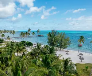An aerial shot of The Residency Zanzibar